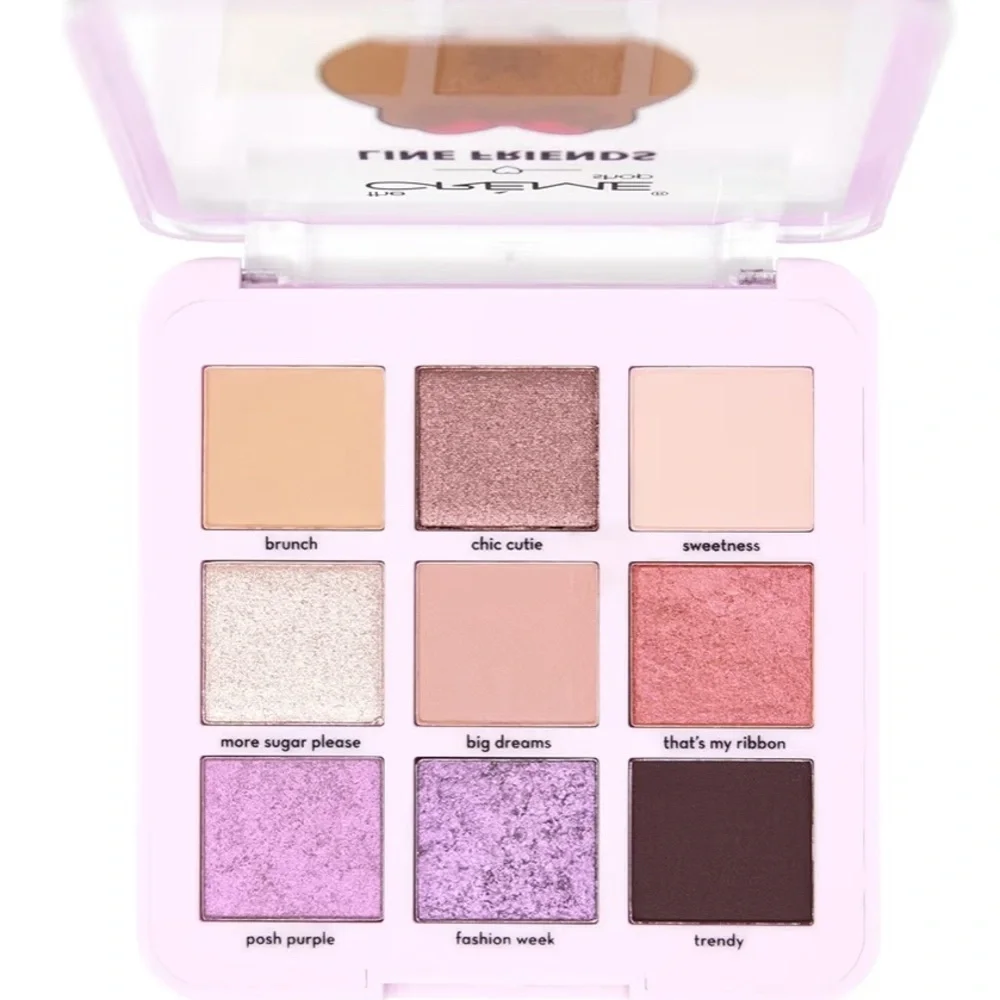 The Crème Shop Line Friends Eyeshadow Palette - Chic Cutie & Posh Purple